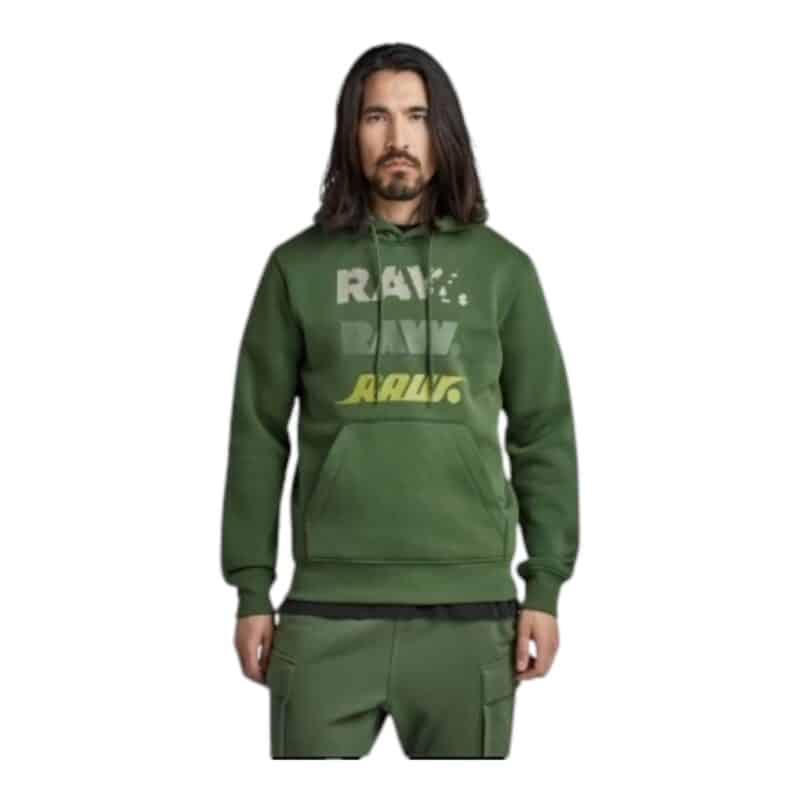 G-Star Raw Triple Hooded Sweater Green