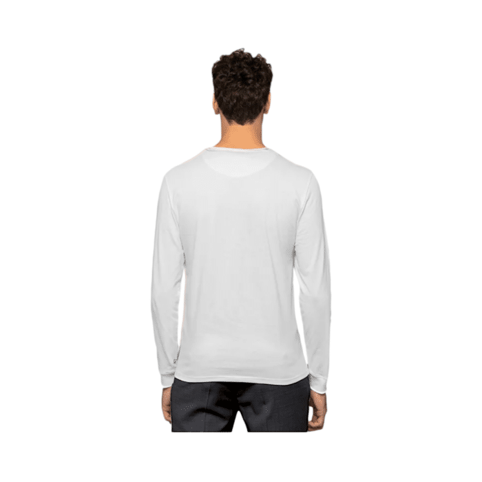 304 2EE | The Polo Long Sleeve Essential Custom Fit Crew Neck White is a timeless wardrobe staple designed for both comfort and sophistication, featuring a tailored yet breathable fit that flatters the body while allowing ease of movement. Crafted from high-quality cotton, this long-sleeve crewneck offers superior softness, durability, and versatility, making it ideal for layering or wearing on its own in any season. With its crisp white hue, classic crew neckline, and ribbed cuffs, this essential piece effortlessly complements a variety of outfits, from casual denim looks to refined, smart-casual ensembles.