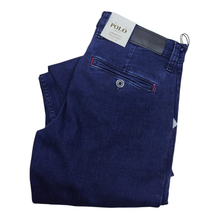 305 2 C | The Polo Quarter Slant Straight Leg Dark Wash Jeans offer a perfect combination of style and comfort, featuring a timeless straight-leg cut that provides a relaxed yet structured fit, ideal for all body types. Crafted from a high-quality cotton blend with just the right amount of stretch, these jeans deliver a smooth, comfortable fit that moves with you throughout the day while maintaining their shape. With their dark wash finish, subtle whiskering, and quarter slant pockets, these jeans offer a sophisticated look that's versatile enough for both casual outings and more refined, business-casual settings.